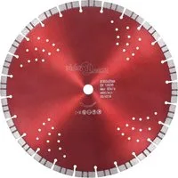 vidaXL Trennscheibe Diamant-Trennscheibe mit Turbo und Löchern Stahl 350 mm