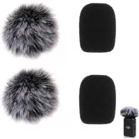 FELIXLEO Mikrofon Lavalier Mikrofon Windschutz 4 Stück Fell Windschutz Popfilter Studio (4-tlg)