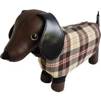 Einkaufszauber Abendtasche Designer Clutch Handtasche Dackel Hund Waldi Braun, Handtasche in Form eines Dackels mit Hundemantel