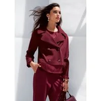MADELEINE Kurzblazer Zweireihiger Kurzblazer mit Revers Unifarbenes Design mit breitem Revers und Knopfdetails