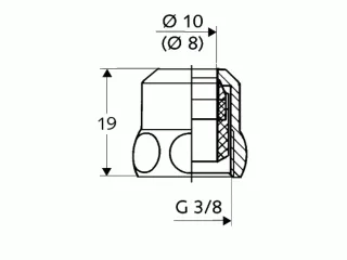 Schell Spezial-Quetschverschraubung 3/8"x8mm chrom mit Längenausgleich 265180699