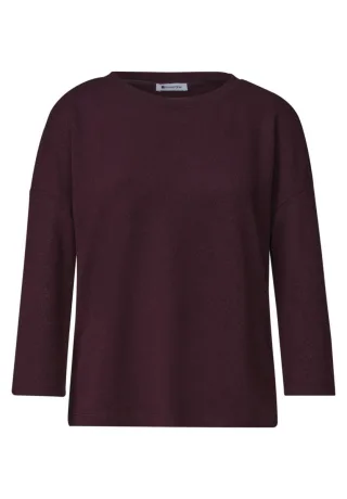 Street One - Shirt in Strickoptik lila - Gr. - 38