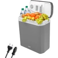 TZS FIRST AUSTRIA Elektrische Kühlbox 24L, Kühlbox, 12V /230V Anschluss, 12-V-Stecker fürs Auto, für Camping, Festivals, Reisen, mit Kühl- und Warmhaltefunktion