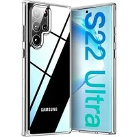 CoolGadget Handyhülle Silikon Handy Hülle Slim für Samsung Galaxy S22 Ultra 6,8 Zoll, dünne TPU Schutzhülle Case in transparent / durchsichtig