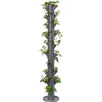 Gusta Garden Hochbeet SISSI STRAWBERRY infinity (inkl. Wasserauslaufschutz & Wasserleitsystem), Erdbeerbaum mit 10 Etagen, anthrazit