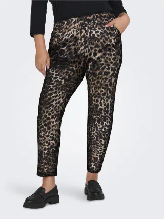 ONLY CARMAKOMA - CARGOLDTRASH CLASSIC PANT NEW AOP PNT Light Taupe - Gr. - 32