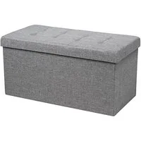 COSTWAY Truhenbank, mit stauraum, 80cm, klappbare Sitzbank, Fußbank