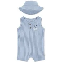 HUGGIES babywear Neugeborenen-Geschenkset HUGB ROMPER + HAT ATTACHMENT (Set, 2-tlg) mit passendem Hut, aus Baumwolle