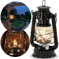 Sarcia.eu Laterne Schwarze Retro-Petroleumlampe, Metalllaterne, 28 cm