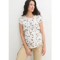 bonprix Umstandsbluse figurumspielende Passform, mit kurzem Arm, mit Bindeband