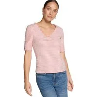 Zero Kurzarmshirt Damen mit Raffung (1-tlg) Raffung