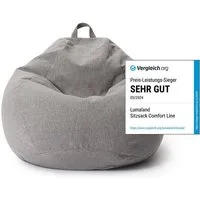Lumaland Sitzsack LUMALAND Comfort Line Sitzsack M, 120 L - bequemer Indoor Sofa Sessel, Pouf separat erhältlich - Bean Bag mit Füllung - XXL Lounge Sitzkissen