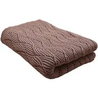 Babydecke Strick 75x100cm, Blätterschming, Kuscheldecke oder Schlafdecke, 100% Baumwolle
