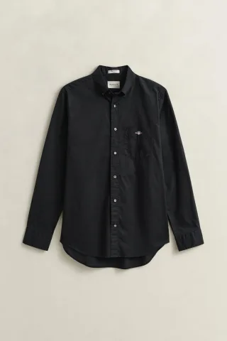 GANT - Regular Fit Classic Popeline Hemd black - Gr. - XXXL
