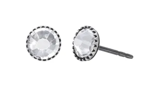 konplott - Ohrstecker mit Schmuckstein weiß