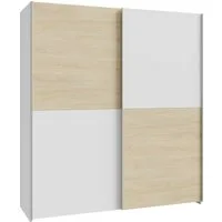 FORTE Schwebetürenschrank 2 Schiebetüren, Made in Europe, stabil und zeitlos (5 Breiten: 120 -200cm, Höhe ca. 190cm) in verschiedenen Farben und Breiten