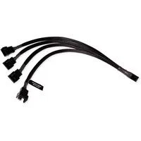 Y-Kabelsplitter 4-Pin auf 4x 4-Pin PWM, 30cm schwarz