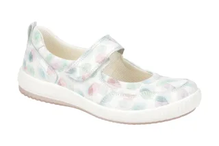 Legero TANARO 5.0 Damenschuhe Ballerina wei? multicolor mit Klettverschluss