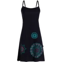 Vishes Sommerkleid Damen Sommer-Kleider Mini-Kleid Jersey-Kleid Spagettiträger-Kleid Goa, Hippie, Retro Style