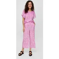 s.Oliver Culotte Hose Culotte aus Viskose mit Elastikbund und Musterstruktur