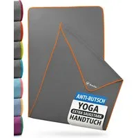 NirvanaShape Sporthandtuch Yoga Handtuch mit Antirutsch-Noppen, Yogatuch-Auflage für Yogamatte, Microfaser, +Yoga Einführungs eBook, Yogatuch-Auflage Saugstark, Hygienisch