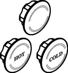 Hansgrohe Porzellankappen Axor Montreux hot/cold/Ringe, 97987000 97987000