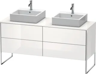 Duravit XSquare Konsolenwaschtischunterbau bodenstehend Weiß Hochglanz 1600x548x778 mm - XS4927B8585 XS4927B8585