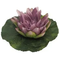 Kunstblume Kunst Seerose SHUOLIN, schwimmend, lila, Ø18 cm Seerose, artplants