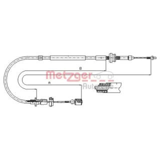 Metzger Gaszug VW Golf 3 4 Vento