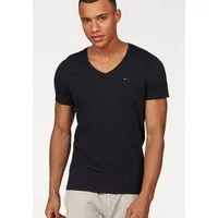 Tommy Jeans T-Shirt TJM ORIGINAL JERSEY V NECK mit V-Ausschnitt und dezenter Logo-Flag