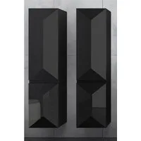 Faizee Möbel Badezimmer-Set Badezimmerschränke Schwarz/Weiß Badezimmer Schrank Stauraum Modern