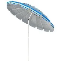 KOMFOTTEU Sonnenschirm Strandschirm Marktschirm Gartenschirm, mit Schutzhülle, UV50+, 243 cm