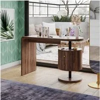 Vicco Schminktisch Lara, Eiche rustikal, 120 cm mit 2 Schubladen (1-St)
