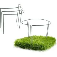 com-four Rankhilfe, 6 St., Pflanzenhalter als Blumenstütze - runder Staudenring für Garten