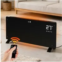 Nettlife Konvektor Elektroheizung 2000W mit energiesparendem Thermostat, 2000 W, für Wohnzimmer Schlafzimmer Heizkörper Heizgerät Heizkonvektor
