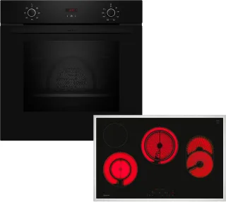NEFF Backofen-Set "B1CCC0AK3" mit Teleskopauszug nachrüstbar mit 5 Beheizungsarten