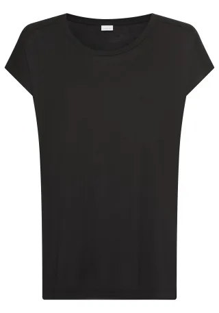 LASCANA - LASCANA LAS pretty lace T-Shirt black - Gr. - 50