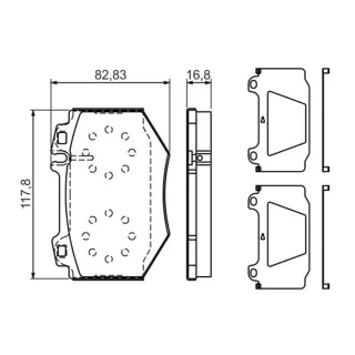 Bosch Bremsbel?ge vorne Mercedes S-Klasse W220