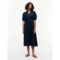 Tommy Hilfiger Wickelkleid SUMR LINEN WRAP LNG MIDI DRS Leinen, Bindeband