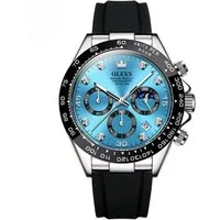OLEVS Quarzuhr Herrenuhr Chronograph mit Silikonarmband Balu Zifferblatt 2875