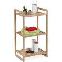 relaxdays Regal Bambusregal mit 3 Ablagen