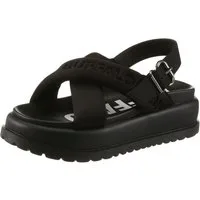 Buffalo Plateausandale Sandalette, Sommerschuh mit gekreuzter Bandage