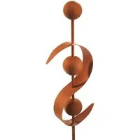 Kobolo Gartenstecker Dekostecker RUSTY WAVE in Rostoptik aus Metall (1-St., 1 Stück)