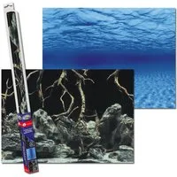 AQUA NOVA Aquarienrückwand Aquarium Rückwandfolie 2in1 doppelseitig, 60x30 / 100x50 / 150x60 cm, Beidseitig Rückwandfolie, Realistische 3D-Optik