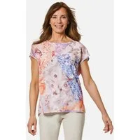 GOLDNER Shirtbluse Druckbluse mit leichtem Glanz