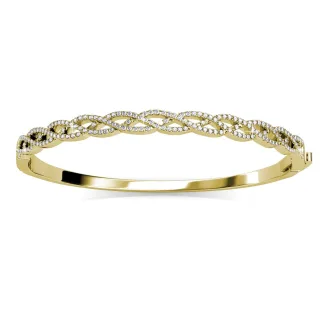 Geflochtene Armbänder - Gold und Kristall
