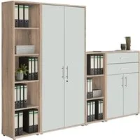 moebel-dich-auf Aktenschrank TABOR 22 (Büroschrank Ordnerschrank ideal für DIN A4 Ordner, abschließbar Metallgriffe) Made in Germany