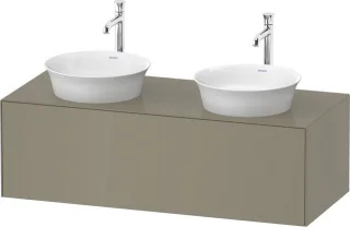 Duravit White Tulip Konsolenwaschtischunterbau wandhängend Stein Grau Hochglanz 1300x550x408 mm - WT WT4978BH2H2