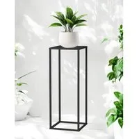 DanDiBo Blumenhocker Metall Schwarz Eckig 96587 Pflanzenständer Hoch Beistelltisch (1 St), Blumenhocker Design Modern Pflanzenhocker