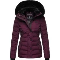 Navahoo Steppjacke Milianaa Edle Winterjacke mit weicher Kunstfell-Kapuze